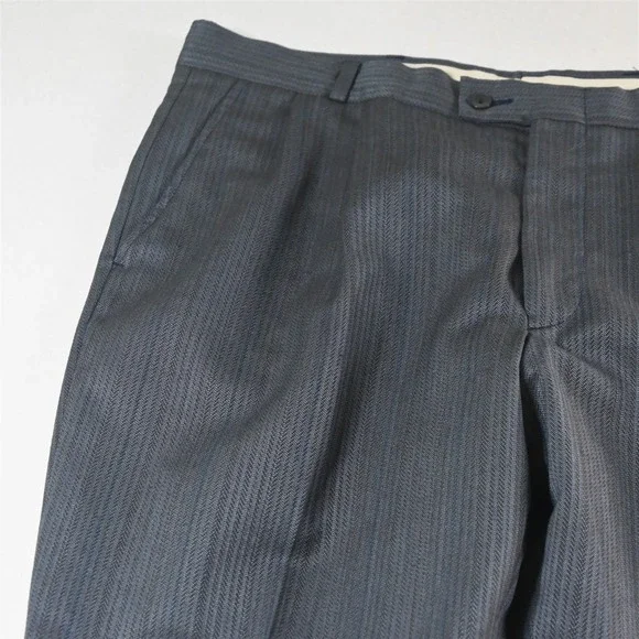 Raffinati 42L 34x32 Blue Herringbone Mens Jacket Pants Suit